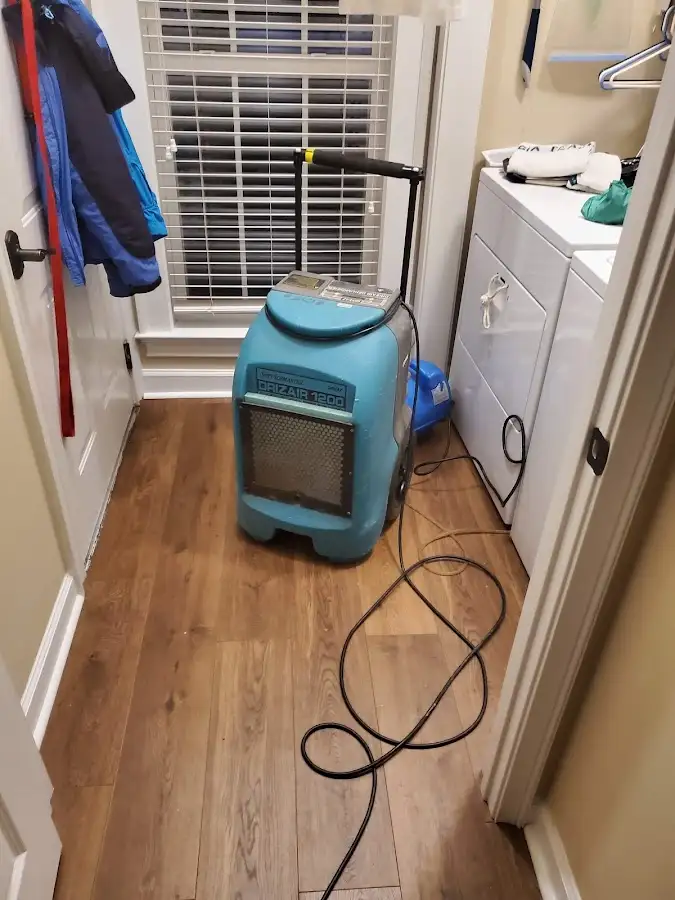 Commercial dehumidifier deployed for Flood Damage Cleanup in East Windsor